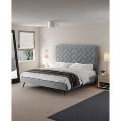 Crosby - Bed With Upholstered Headboard And Slats
