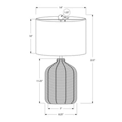 Lighting, Table Lamp, Rattan, Modern