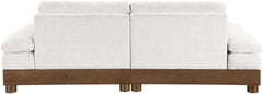 Turin - Chenille Fabric Upholstered Modular Sectional - Cream