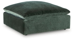 Carriage View - Oversized Accent Ottoman - Jade