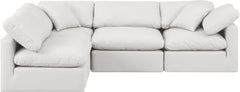 Indulge - Faux Leather 4 Piece Modular Sectional