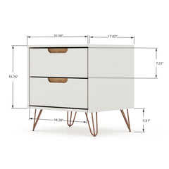 Rockefeller - Nightstand With 2 Drawers - Off White