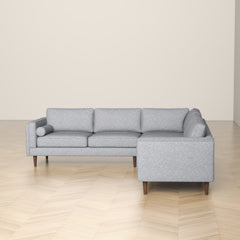 Amber - Corner Sectional Sofa - Light Gray