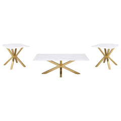 Visalia - Faux Marble Coffee Table Set
