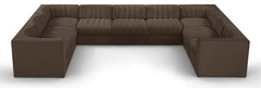 Rummi - Velvet Performance Fabric Upholstered 9 Piece Modular Sectional