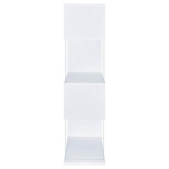 Emelle - 4-Shelf Glass Panel Bookshelf