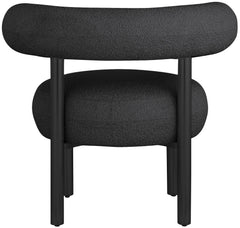 Bordeaux - Boucle Fabric Accent Chair With Black Legs