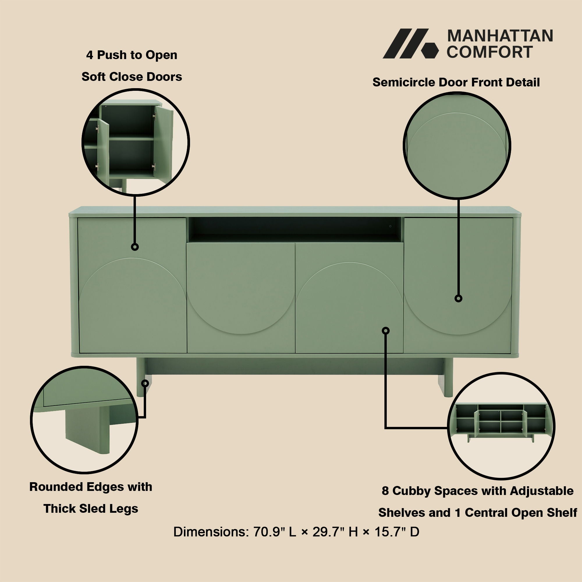 Ella - Sideboard With Adjustable Shelves