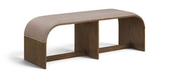 Sable - 52" Velvet Performance Fabric Upholstered Bench