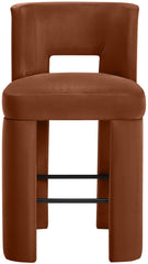 Zuno - Velvet Performance Fabric Upholstered Bar Stool (Set of 2)