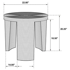 Artina - Woven Rattan Round Table
