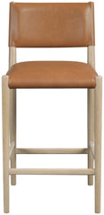 Andie - Vegan Leather Upholstered Counter Stool - Natural Base