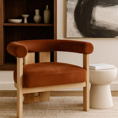 Arienzo - Performance Fabric Upholstered Accent Chair - Natural Base