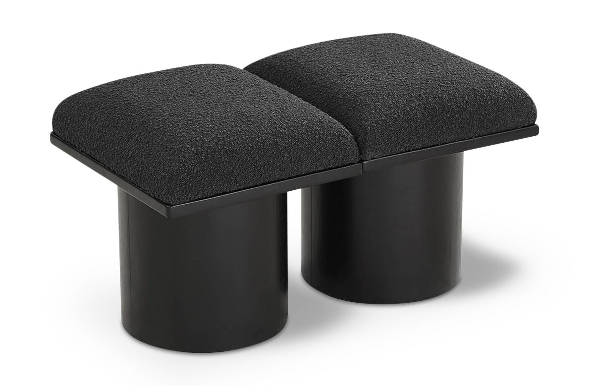 Pavilion - 2 Piece Modular Bench With Black Base