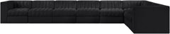 Rummi - Velvet Performance Fabric Upholstered 8 Piece Modular Sectional (With 3 Corner Chairs)