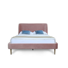 Upholstered Bed With Curved Headboard