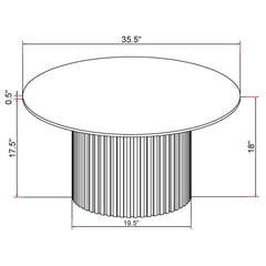Rowena - Round Sintered Stone Table