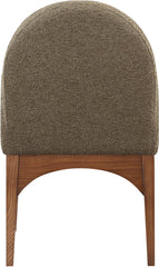 Waldorf - Boucle Dining Arm Chair With Brown Legs