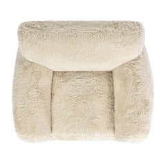 Summit - Faux Sheepskin Overstuffed Arm Chair - Cream Beige