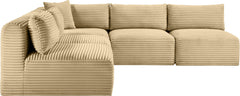 Shaggy - 5 Piece Modular Corner Armless Sectional