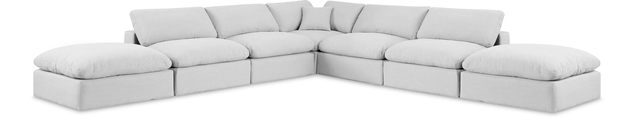 Comfy - 7 Piece Linen Modular Corner Sectional