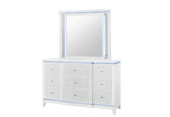 Alina - 5 Piece King Bedroom Set With LED, Cooler, Speaker And USB - White