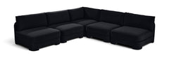 Hammond - Velvet Performance Fabric Upholstered 5 Piece Armless Sectional