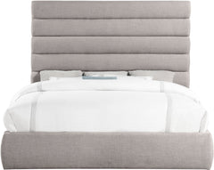 Adam - Linen Fabric Bed With 70.5" Headboard