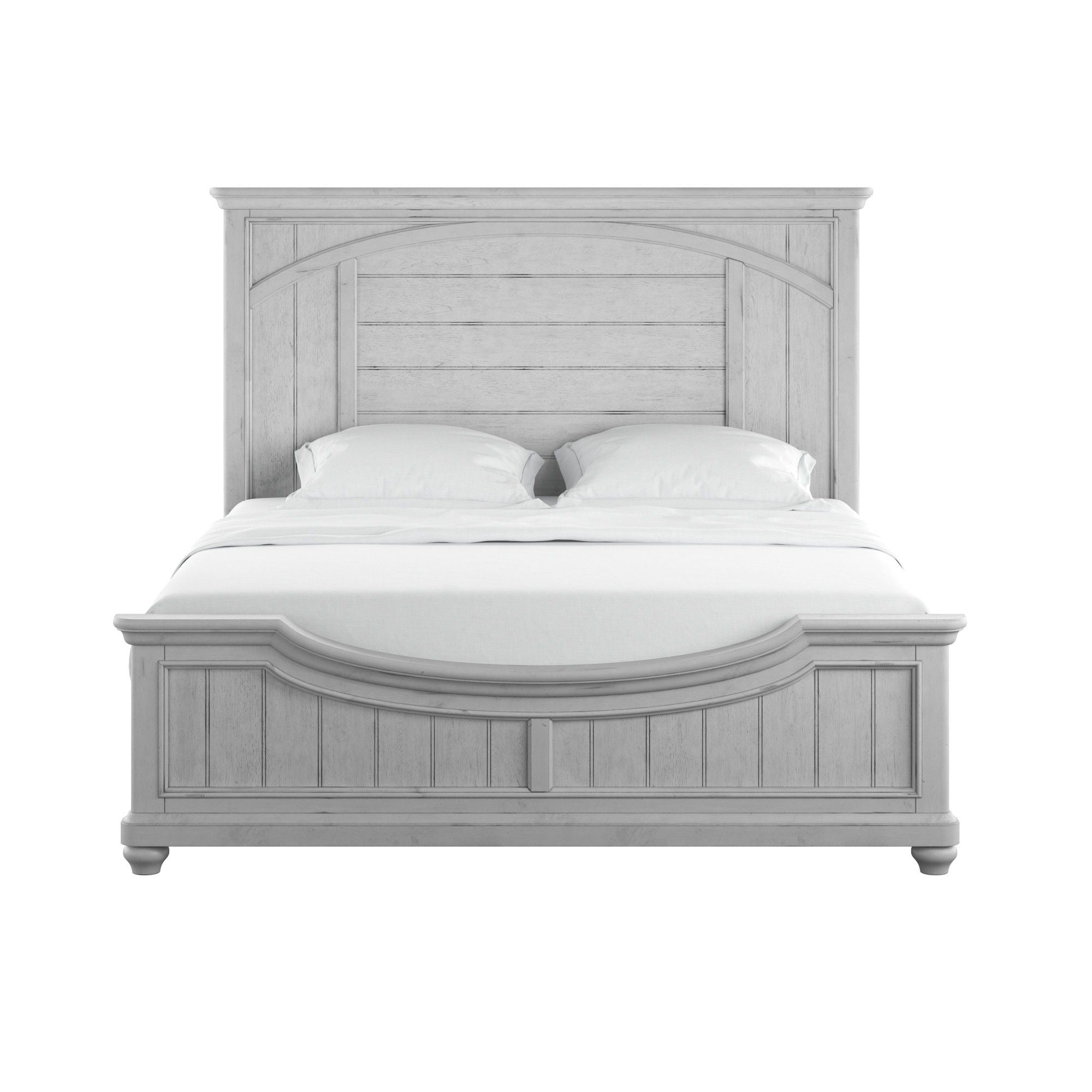 Queen Panel Bed - Gray - Wood