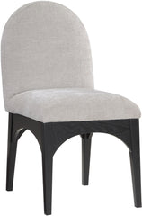 Waldorf - Chenille Dining Side Chair With Black Legs
