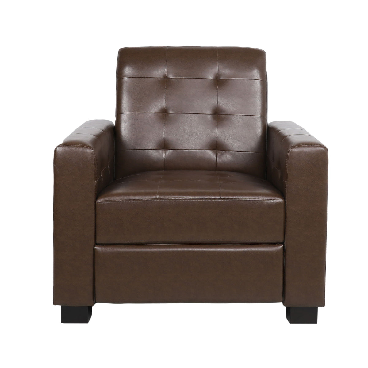 Langseth - Contemporary Tufted Pushback Recliner - Dark Brown