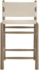 Santos - Upholstered Counter Stool With Stained Brown Base