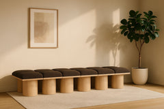 Pavilion - 12 Piece Modular Bench With Natural Base