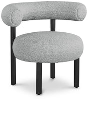 Bordeaux - Boucle Fabric Accent Chair With Black Legs