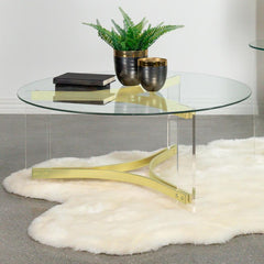 Janessa - Round Glass Top Acrylic Leg Table