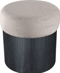 Nimes - Ottoman / Stool With Black Base