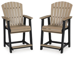 Fairen Trail - Barstool (Set of 2) - Black / Driftwood
