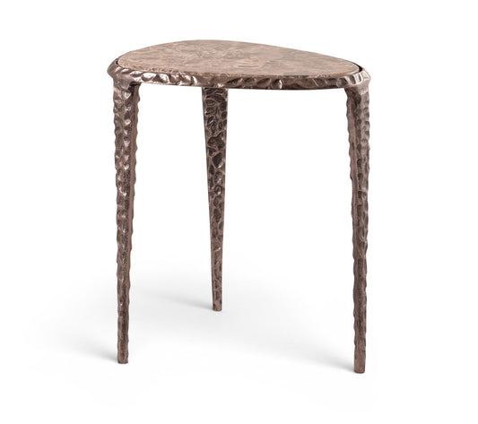 Gild - Aluminum Base And Genuine Marble Top Table - Bronze Finish