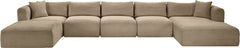 Shaggy - Fabric 6 Piece Modular Sectional With Chaise And Ottoman