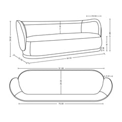 Siri - Upholstered Sofa - Cream