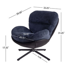 360° Swivel Office Chair, No Wheels
