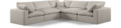 Comfy - 5 Piece Linen Modular Corner Sectional