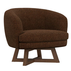 Swivel Accent Chair With Sculptural Base