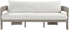 Sandbay - Olefin Water Resistant Fabric And Wicker Outdoor Patio Sofa