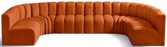 Arc - Velvet Modular U-Shaped Sectional