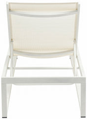 Maldives - Water Resistant Outdoor Patio Adjustable Sun Chaise Lounge Chair With White Base