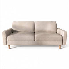 Couch, 3 Seat Sofa With Removable Cushion - Beige