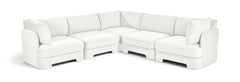 Hammond - Velvet Performance Fabric Upholstered 5 Piece Corner Sectional