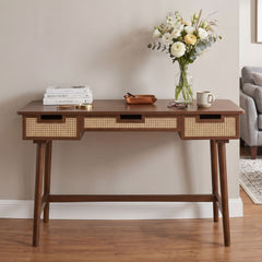 Writing Desk With 3 Drawers For Living Room