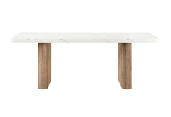 D2504 - Dining Table - White / Light Brown